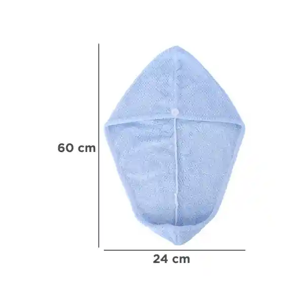 Toalla Gruesa Absorbente Para Cabello Azul Miniso