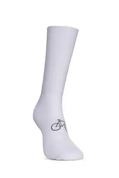 Medias de Ciclismo Reflectivas Unisex Blanco KM100 Go Rigo Go