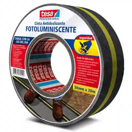 Tesa Cinta Antideslizante Fotoluminiscente 20 m x 50 mm