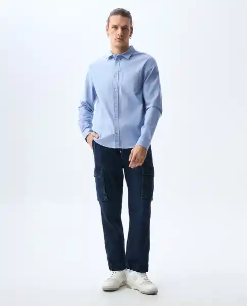 Camisa Hombre Azul Talla XL 811G501_AZU194039 Americanino