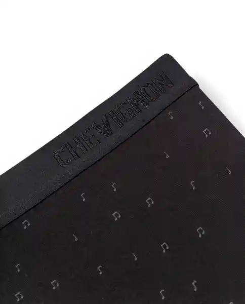 Bóxer Music Negro Sombrio Ultraoscuro Talla XL Chevignon