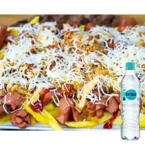 Combo Salchipapa Especial + Brisa Sin Gas 600ML