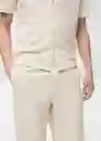 Pantalón Rustic Marfil Talla 40 Hombre Mango