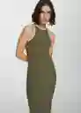 Vestido Tini Khaki Talla L Mujer Mango