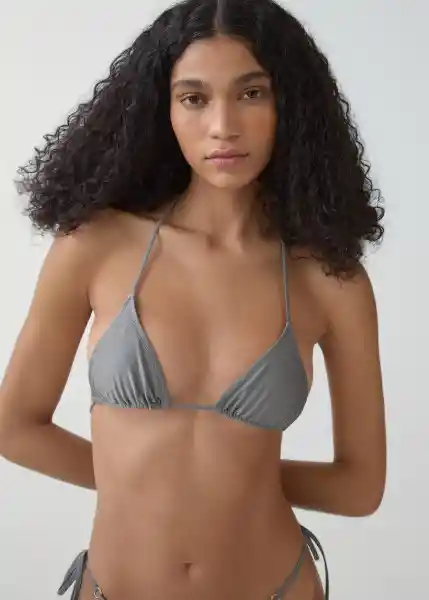 Top Bikini Lei Gris Talla L Mujer Mango