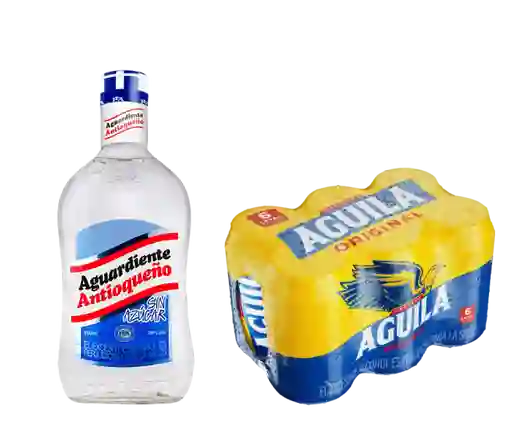 Combo Aguardiente Antioqueño + Águila 6 Und