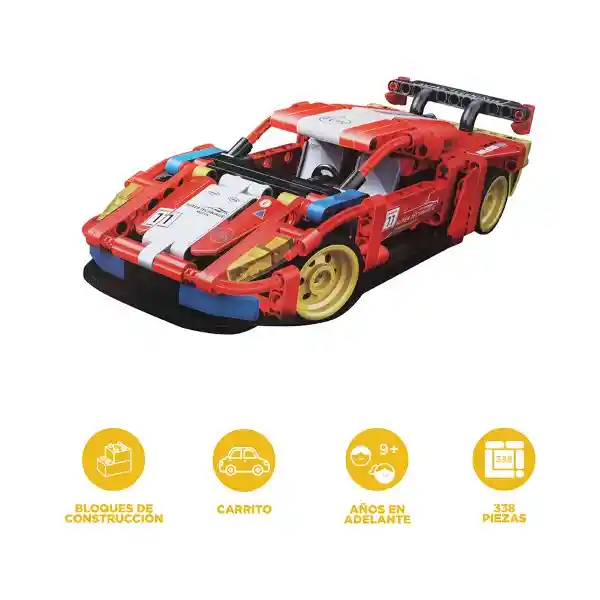 Juguete de Construcción Coche de Carreras Rojo 008 Miniso