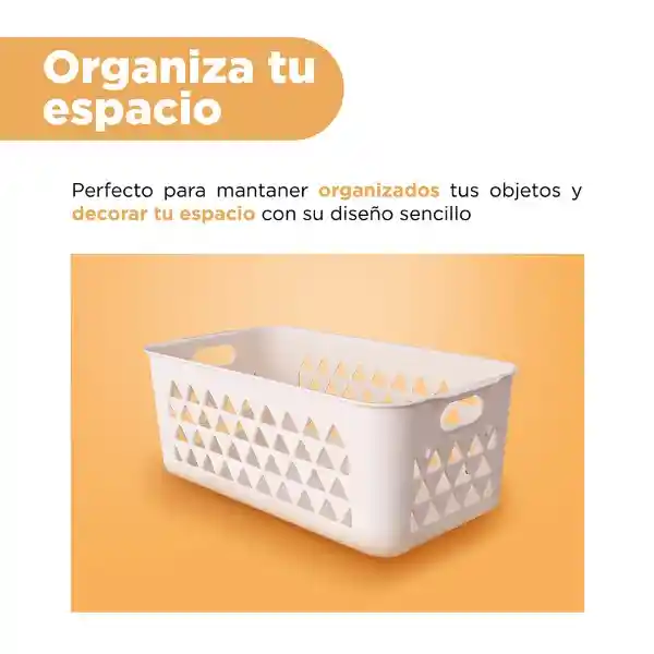 Cesta de Almacenamiento Mediana Beige Miniso