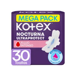 Toallas Femeninas Kotex Nocturna 30 Und