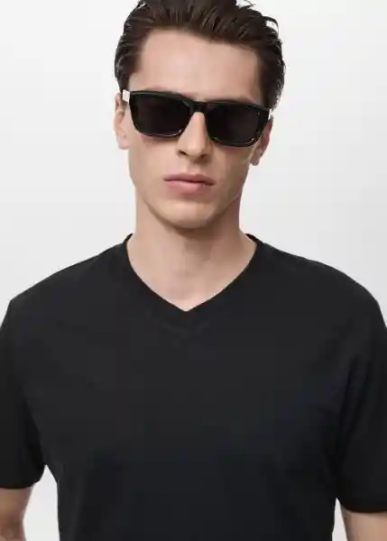 Camiseta Chelsea Negro Talla L Hombre Mango