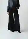 Pantalón Mujer Negro Puro Ultraoscuro Talla 6 433G304 Naf Naf