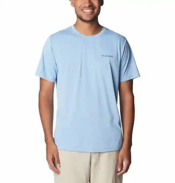 Columbia Camiseta Hike Crew Hombre Azul M 1990391430