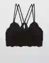 American Eagle Bralette Acolchado de Triángulos Negro Real T. S