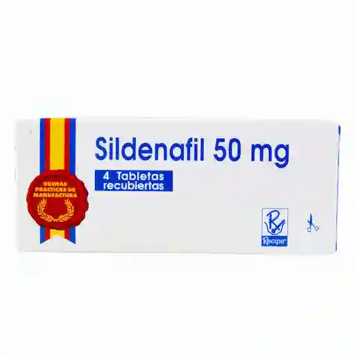 Sildenafil 50 Mg x 4 Tabletas
