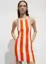 Vestido Gabriela Naranja Talla L Mujer Mango