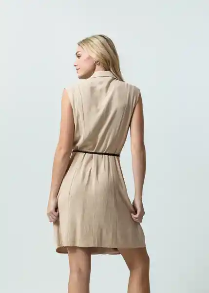 Vestido Lady Mujer Beige Albarizo Medio Talla M 572G301 Naf Naf