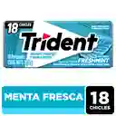 Trident Chicle Sin Azúcar Sabor Menta Fresca Pack