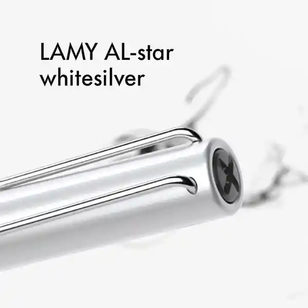 Lamy Rollerball al Star White Silver