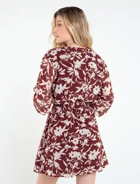 Vestido Siria Rojo Syrah Ultraoscuro Talla L Naf Naf