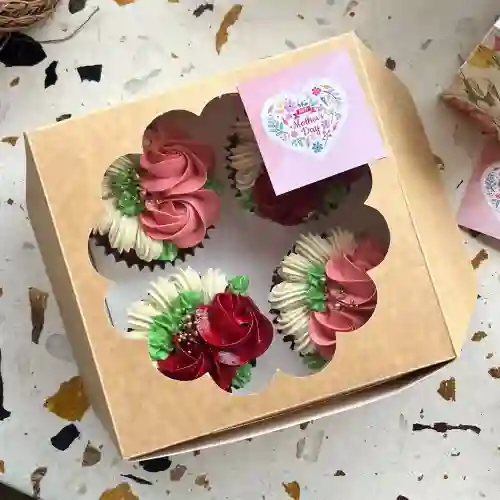 Caja de 4 Cupcakes