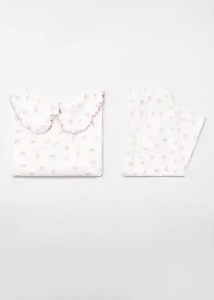 Pijama Camila Off White Talla 70 Niña Mango