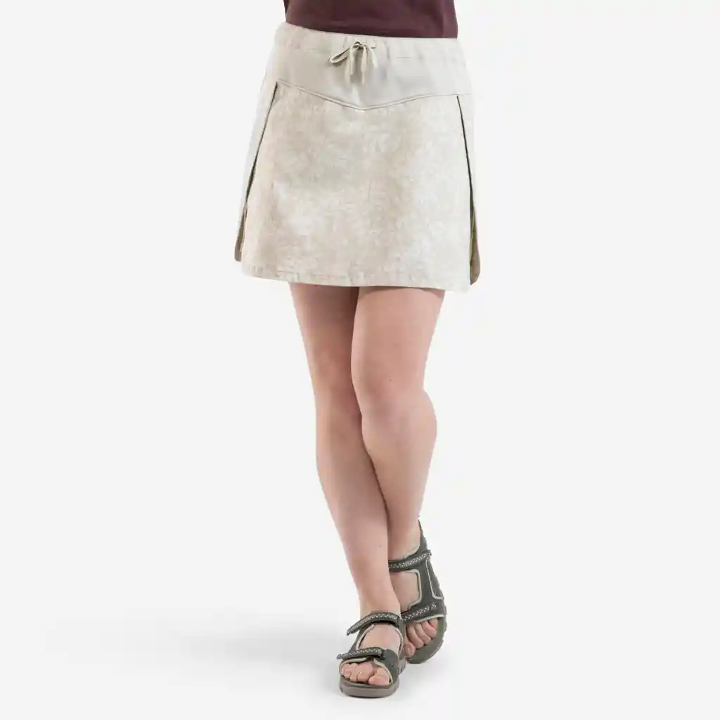 Falda-short de Senderismo Mujer - Nh500 Beige