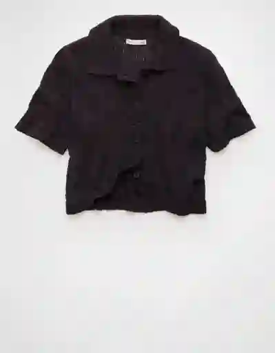 Suéter Tejido Mujer Negro Talla X-Small 1534001 American Eagle