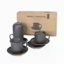 Ambiente Gourmet Set Pocillo y Plato Pietra Capacidad 350 mL