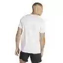 Adidas Camiseta Run It Tee Para Hombre Blanco Talla L