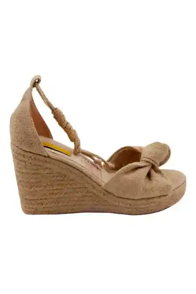 Sandalias Plataforma Nalu Beige 40 Mercedes Campuzano