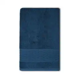 Toalla 78x150 Cm 46 0 G/m2 Unicolor Cenefa Viscosa Azul Oscu