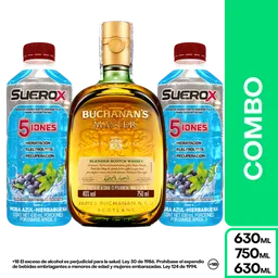 Combo Buchanans Master 750 mL + Suerox Mora Azul 2 Und