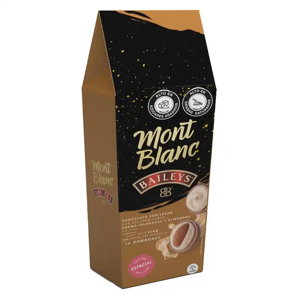   Mont Blanc  Bombon De Chocolate Con Leche Relleno Sabor A Crema Baileys 