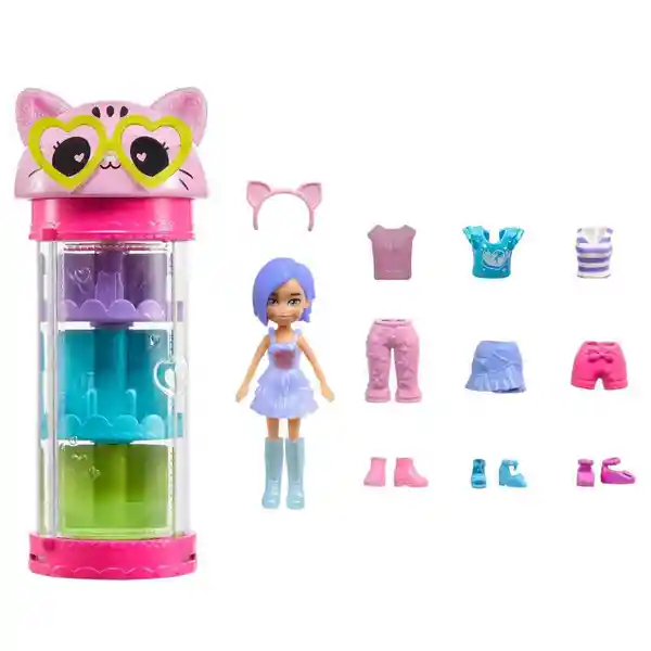 Polly Pocket Muñeca Tubo Modas Giratorio