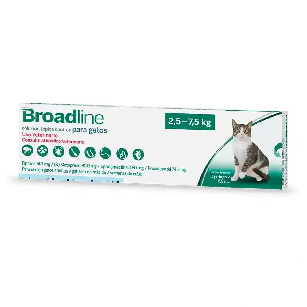 Broadline Antiparasitario para Gatos 2.5 - 7.5 Kg