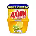 Lavaplatos en Crema Axion Lima Limon 450g x2