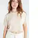  Camiseta Mujer Beige Polvo Claro Talla M 402E025 Naf-Naf 