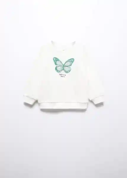 Buzo Sudadera Butterf Off White Talla 70 Niña Mango