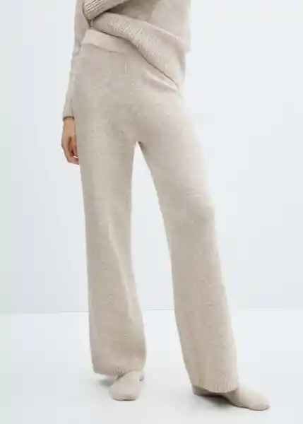 Pantalón Pijama Camila Beige Talla M Mujer Mango