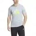 Adidas Camiseta Run Icons 3 Bar Para Hombre Azul Talla S