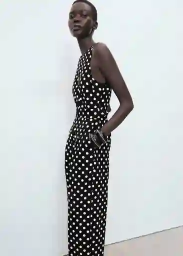 Enterizo Mono Romeo Negro Talla S Mujer Mango