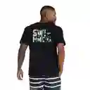 Camiseta Manga Corta Matcha Punch Hombre Negro-s