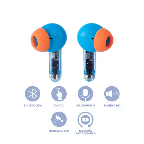Audífonos Inalámbricos Azul Serie Miniso