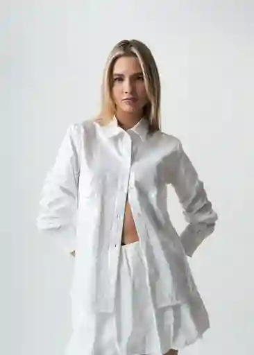 Camisa Mujer Crudo Puro Claro Talla L 513G013 Naf Naf