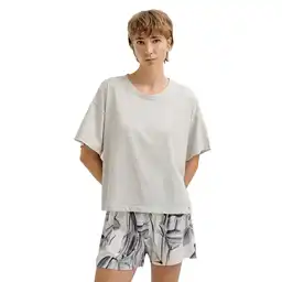 Camiseta Cuello Redondo y Manga Cortatejido de Punto Ferrer Punto Blanco