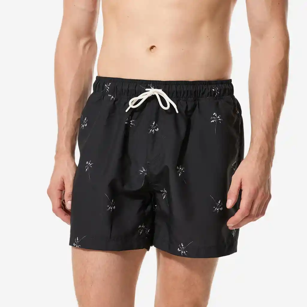 Pantaloneta de Baño Para Hombre - Negro