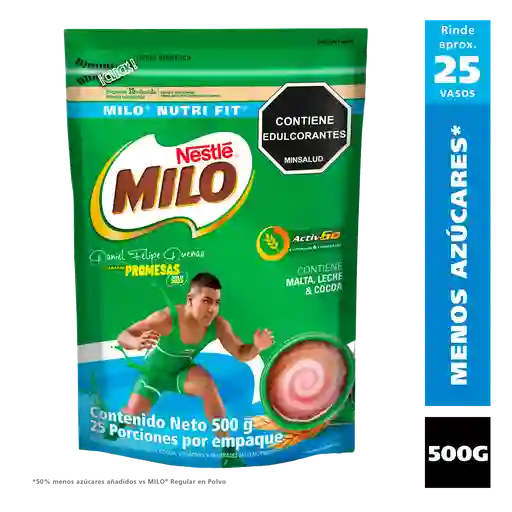 Bebida en polvo MILO NUTRI-FIT menos azúcares x 500g