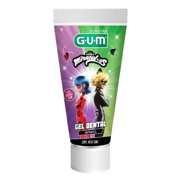 Gum Gel Dental Infantil Miraculous Sabor Chicle