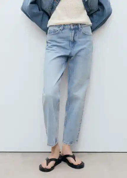 Jean Blanca Tejano Medio Talla 38 Mujer Mango