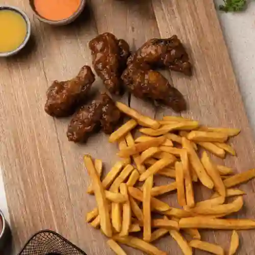 5 Piezas de Alas + Papas